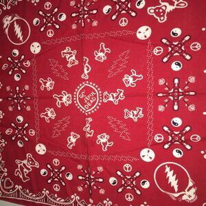 Grateful Dead Red 19 Inch Bandanna - Cotton  Box Lb2